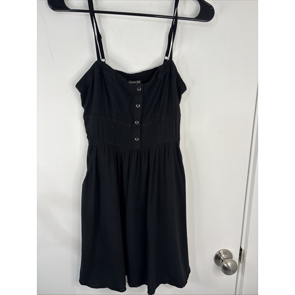 Express Adjustable Strap Slip Dress Elastic Back XS Excellent Pockets Coquette